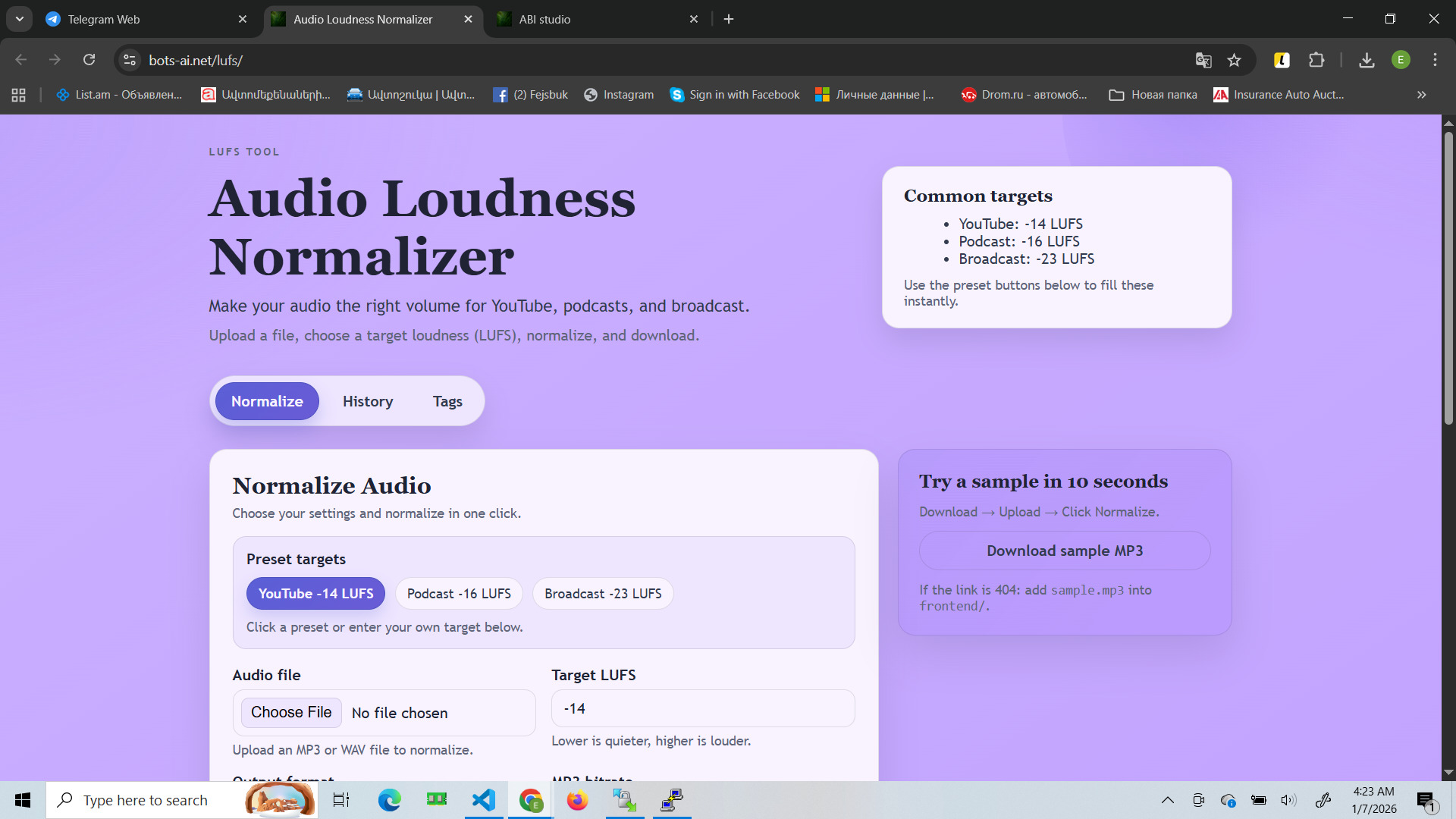 Audio Loudness Normalizer